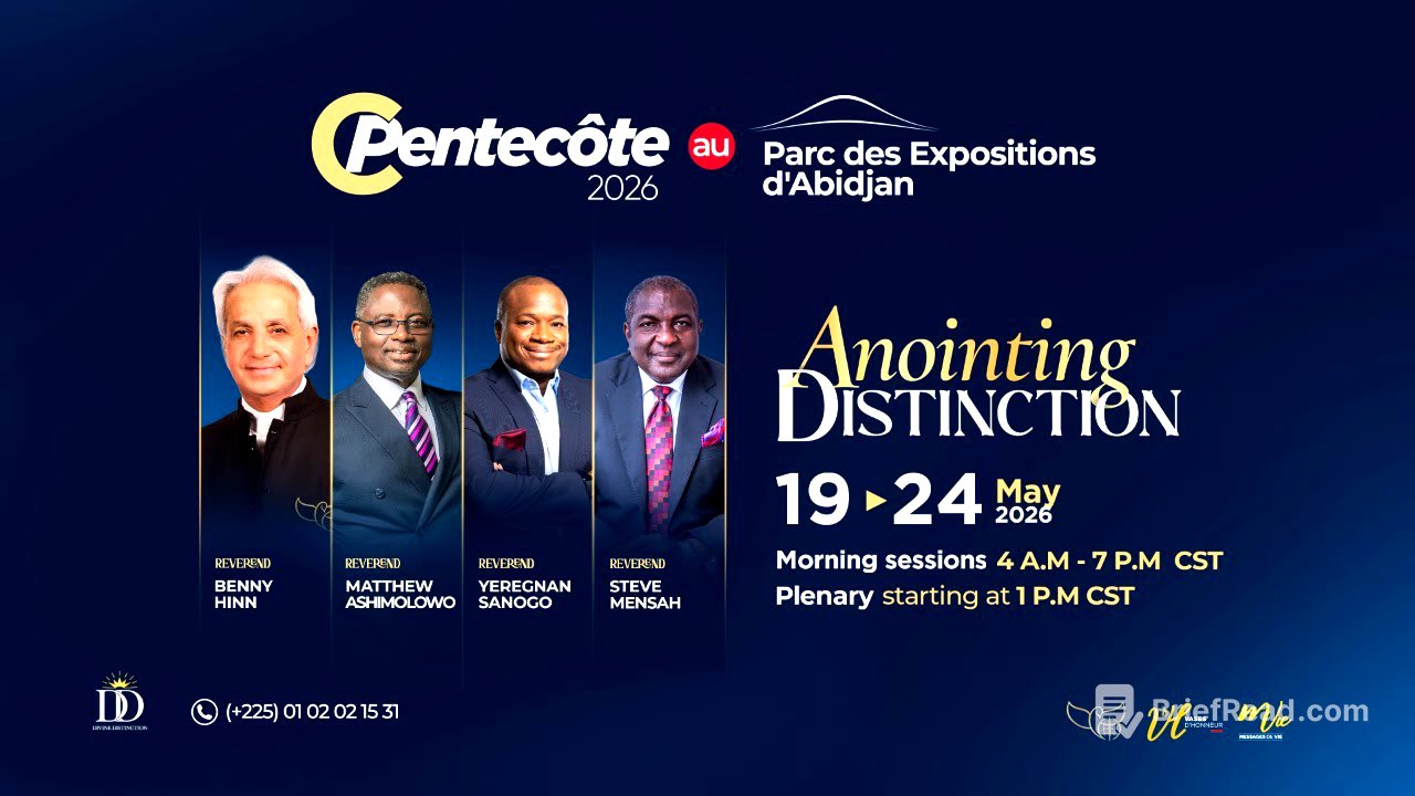 CPENTECÔTE 2026 I PLENIERE avec le Révérend Benny HINN I 20/05/2026
