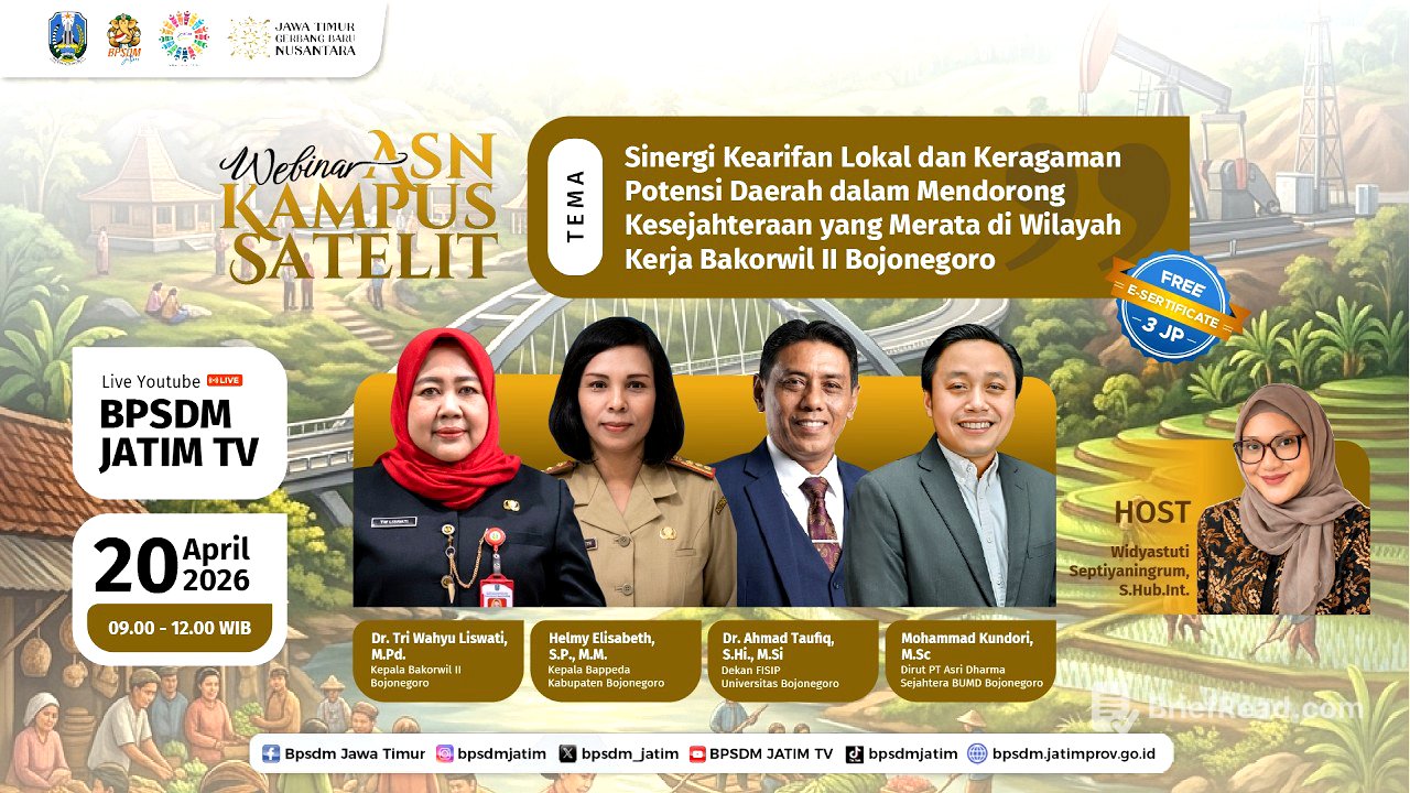Webinar ASN Kampus Satelit 2026 - Sinergi Kearifan Lokal dan Keragaman Potensi Daerah
