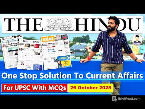 The Hindu Analysis Today | 26 October 2025 | The Hindu Newspaper Analysis | Daily Current Affairs