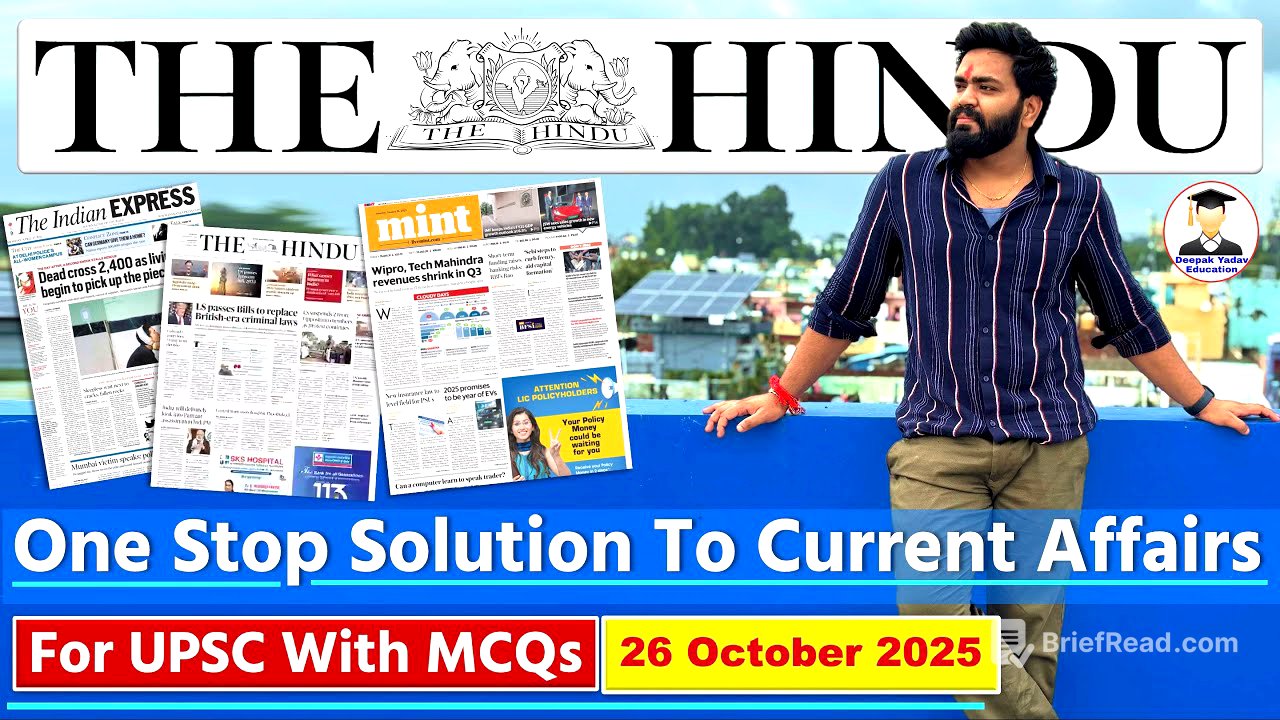 The Hindu Analysis Today | 26 October 2025 | The Hindu Newspaper Analysis | Daily Current Affairs