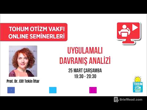 Uygulamalı Davranış Analizi / Prof. Dr. Elif Tekin İftar
