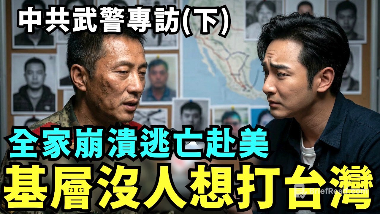 中共武警冒死爆料，下集專訪：中國經濟越來越差，全家崩潰走線赴美，共軍不願打台灣，逃兵躲化糞池，台灣人很天真，別被抖音騙了，館長就是個爛貨？