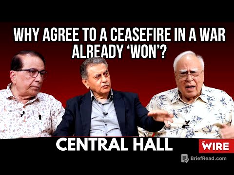Central Hall | Why Agree to a Ceasefire in a War Already ‘Won’?