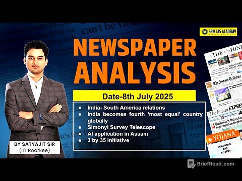 Newspaper Analysis for UPSC and APSC | 8th July 2025 | APSC and UPSC Exam Preparation | SPM IAS