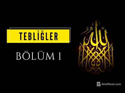 Tebliğler - Bölüm 1