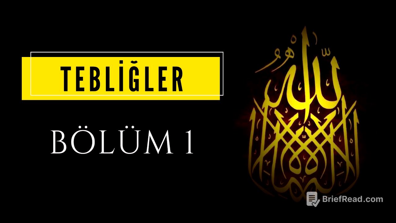 Tebliğler - Bölüm 1