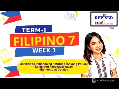 TERM 1-FILIPINO 7- WEEK 1: Panitikan sa Panahon ng Katutubo Anyong Patula Kaligirang Pangkasaysayan