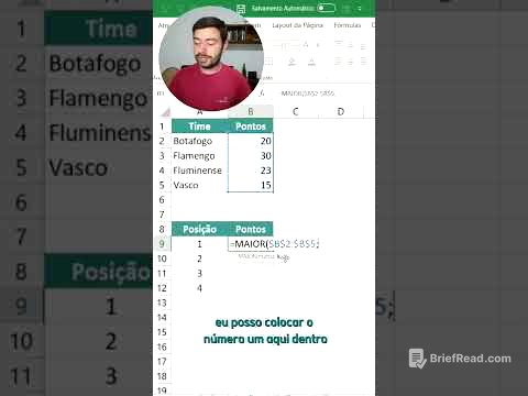Como criar uma classificação no Excel