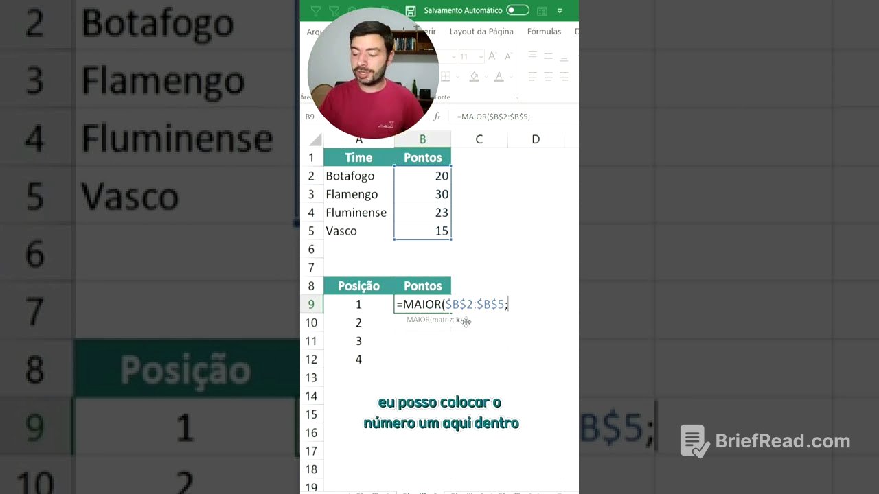 Como criar uma classificação no Excel