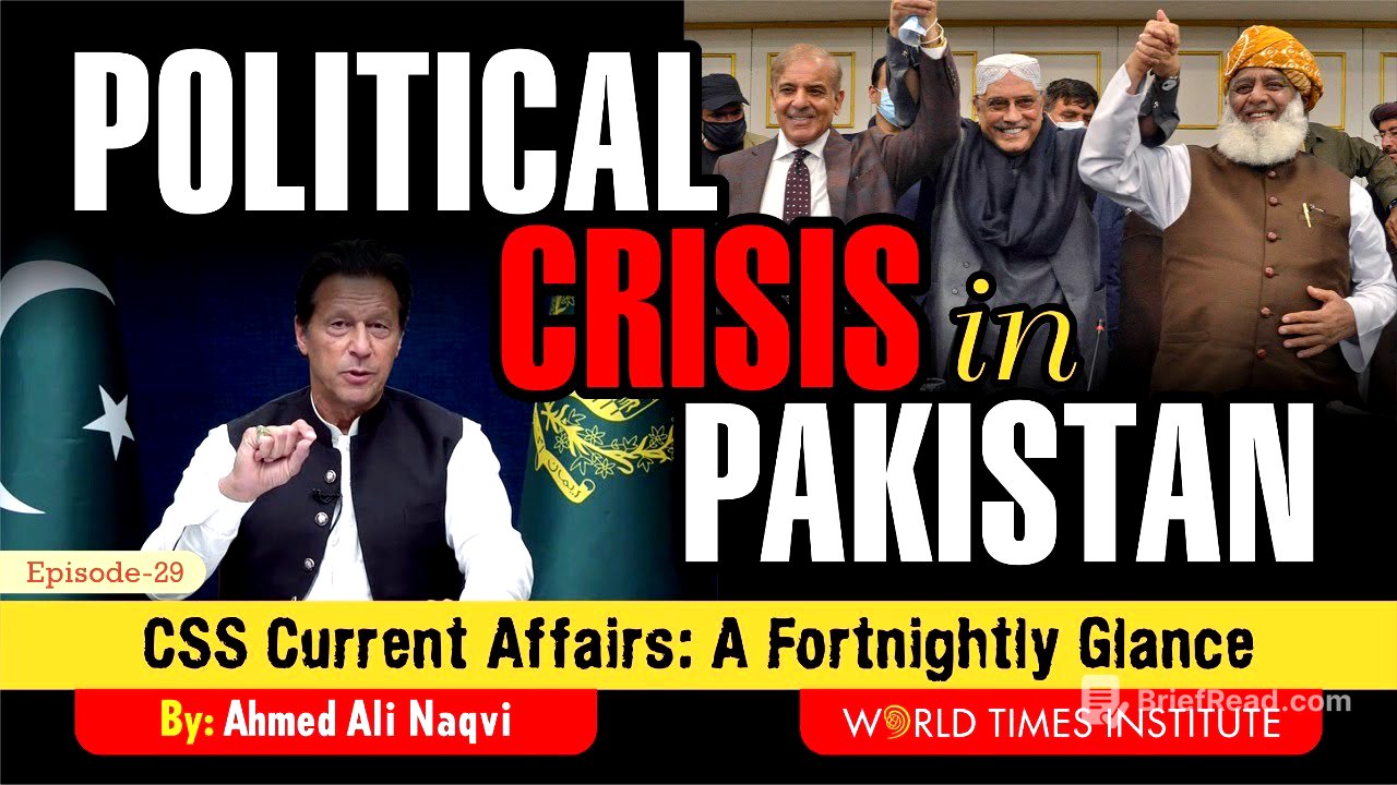 Political Crisis In Pakistan  | CSS Current Affairs | Ep 29 | Ahmed Ali Naqvi WTI