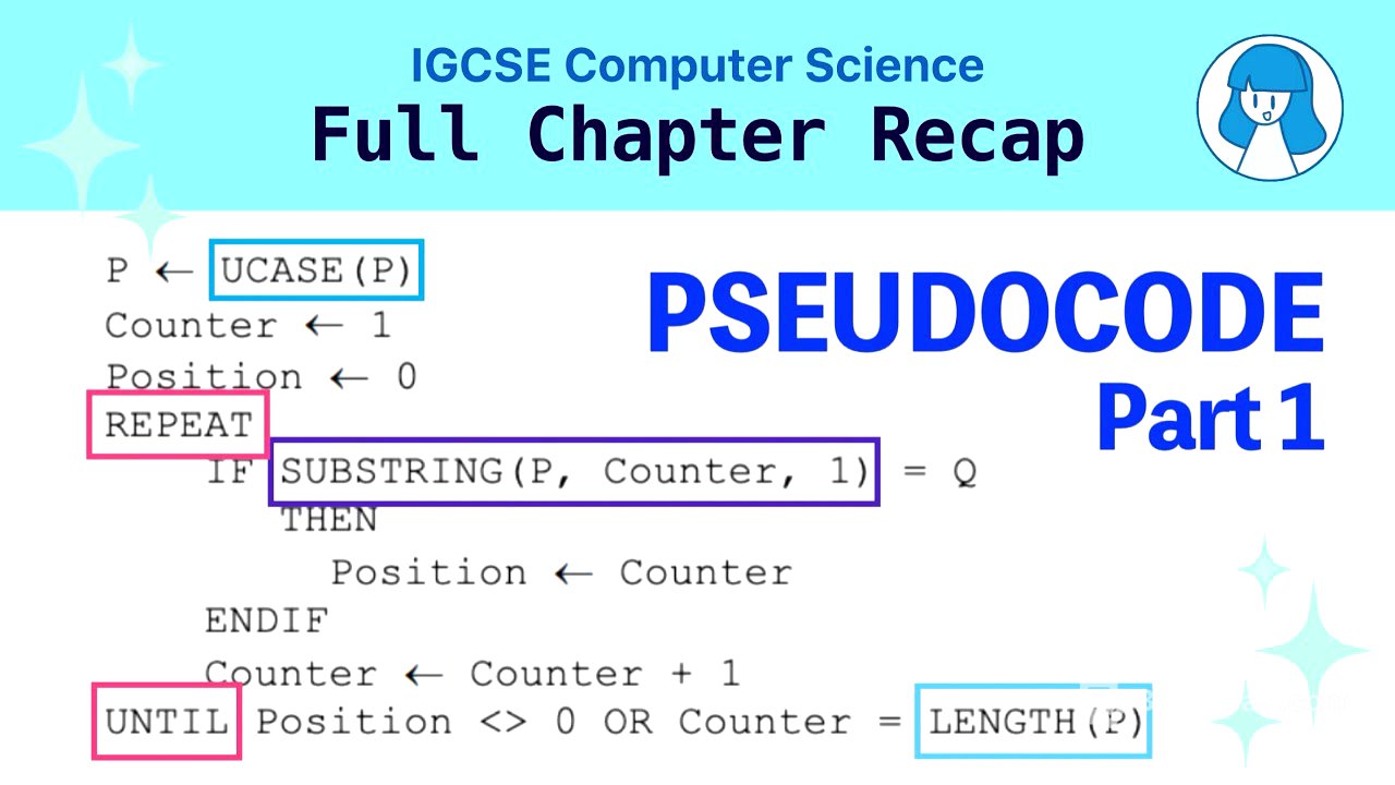 Pseudocode Statements Revision PART 1 (IGCSE Computer Science 0478)