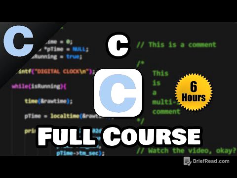 C Programming Full Course for free ⚙️ (2025)