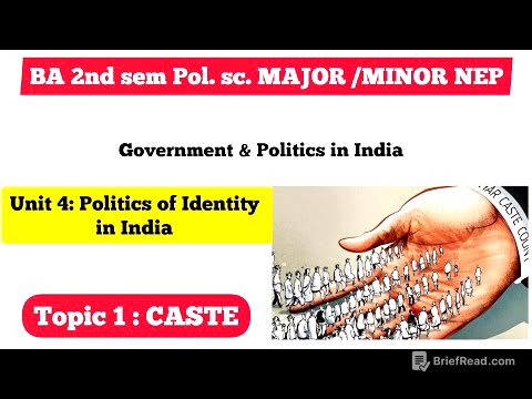 CASTE - Politics of Identity in India | BA 2nd sem Polit. science Major/Minor NEP KASHMIR UNIVERSITY