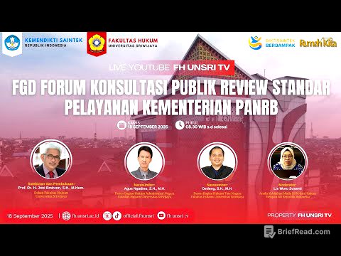 FGD Forum Konsultasi Publik Review Standar Pelayanan Kementerian PANRB