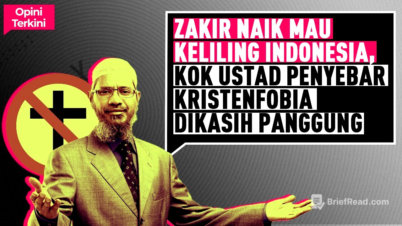 ZAKIR NAIK MAU KELILING INDONESIA, KOK USTAD PENYEBAR KRISTENFOBIA DIKASIH PANGGUNG I Opini Terkini