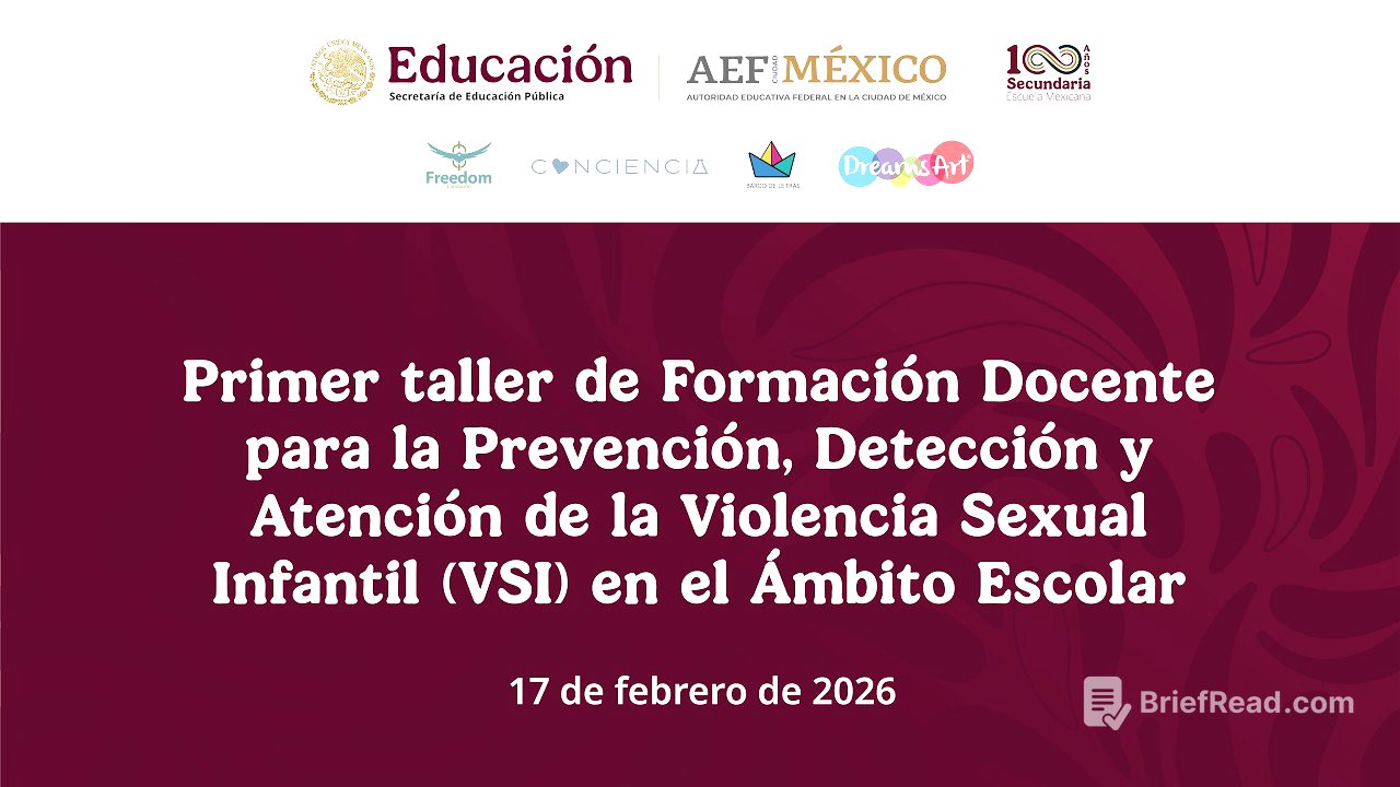 Primer taller de Formación Docente para la Prevención, Detección y Atención de la VSI