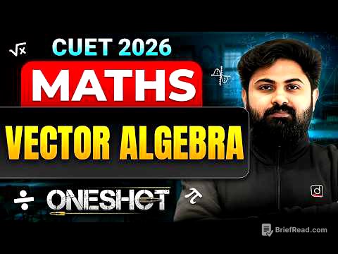 Vector Algebra One Shot | CUET 2026 Maths | Complete Concept + Latest PYQs