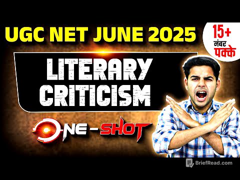 Literary Criticism for UGC NET in ONE SHOT🔥 | UGC NET English Literature | Literature Nukkad