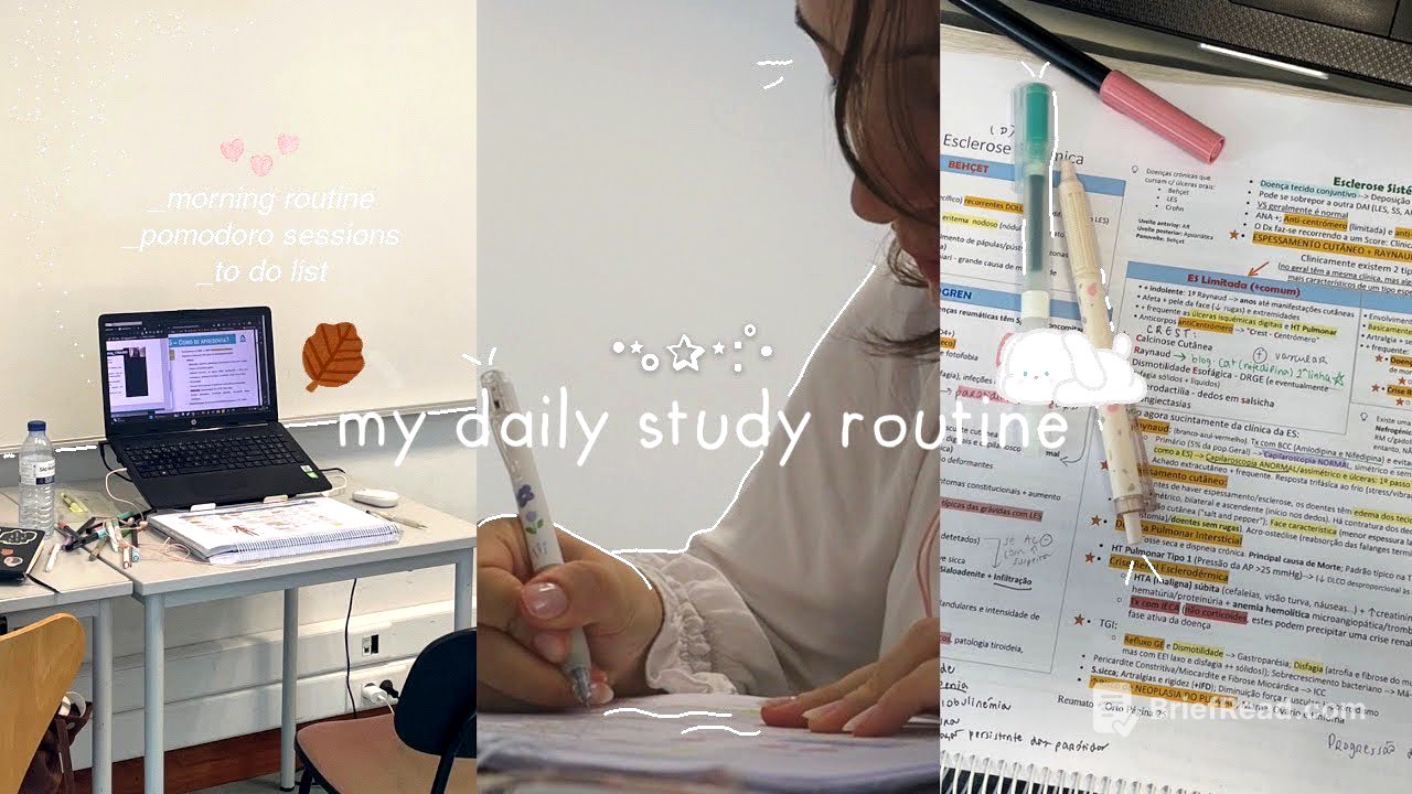 STUDY VLOG✧･ﾟ🧸 my productive routine for a calm study day ☁️