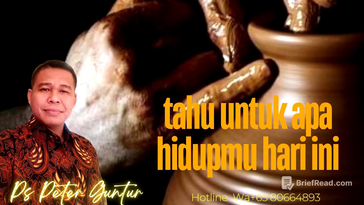 TAHU UNTUK APA HIDUPMU HARI INI -    PETER GUNTUR