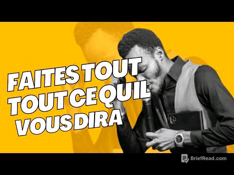 Rabbi MUBENGA_FAITES TOUT CE QU'IL VOUS DIRA (PRÉDICATION)