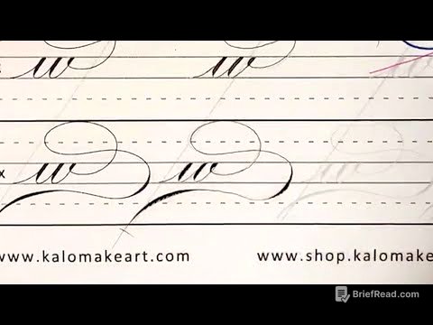 Flourish - Minuscules w, x, y - Calligraphy Demo (PART 1)