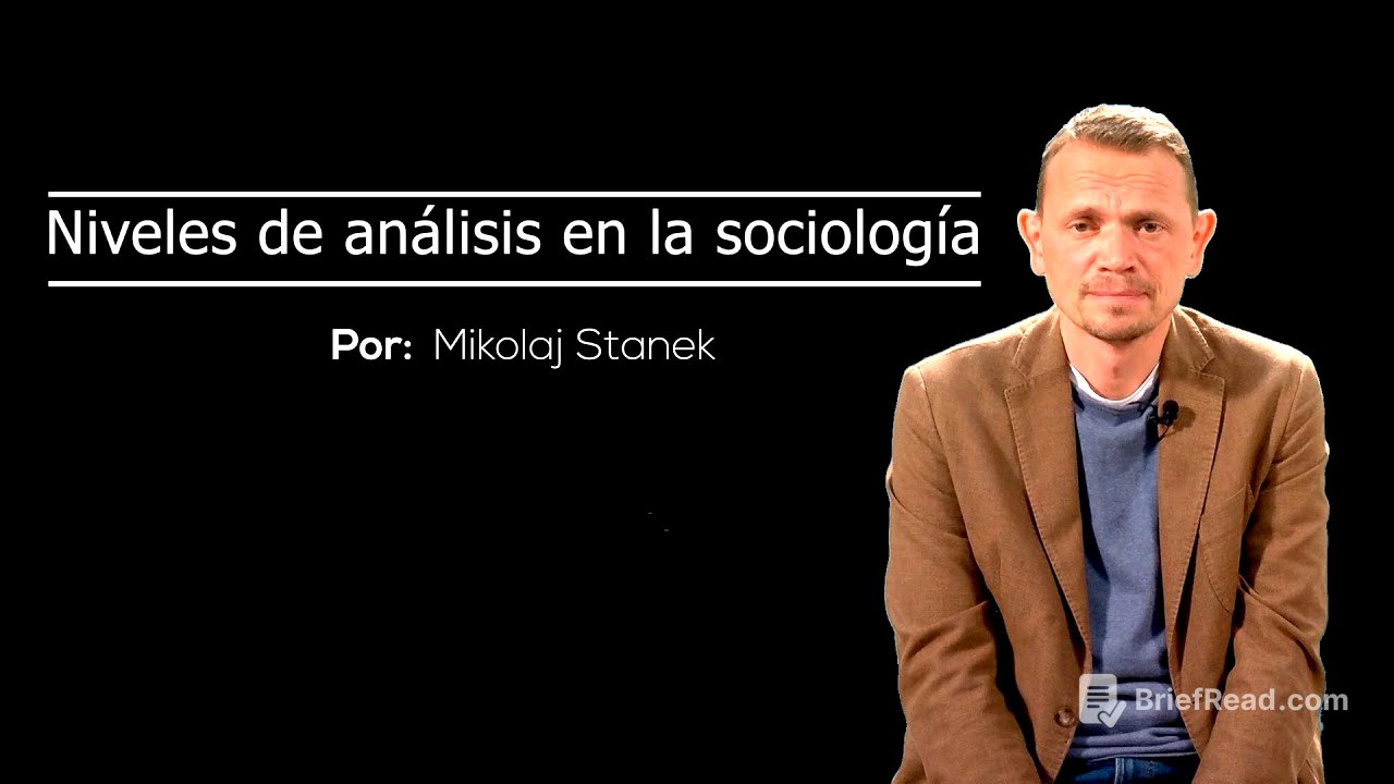 Niveles de análisis en la sociología || Sociopíldoras