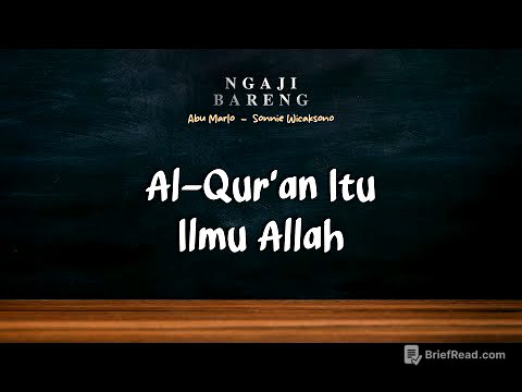 #Eps2 | Ilmu Allah Tidak Perlu Ditambah dan Dikurangi, Terima Apa Adanya. UMMI! MURNI!