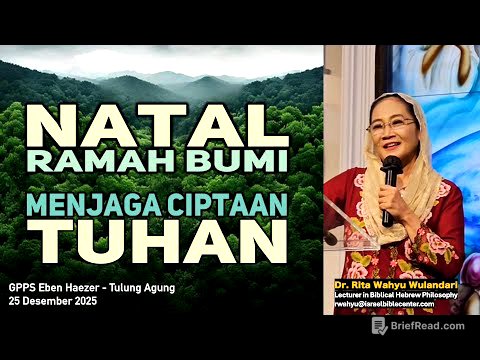 NATAL RAMAH BUMI - MENJAGA CIPTAAN TUHAN - Perenungan kepedulian sesama dan lingkungan