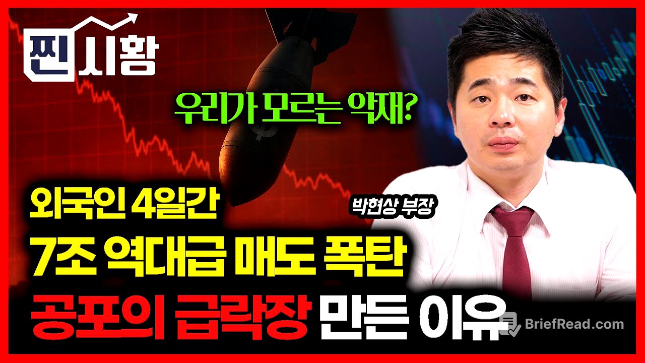 [#찐시황] 4일간 7조 '매도 폭탄'.. 외국인이 주가 급락시킨 '진짜 이유' / 우리가 모르는 악재 있나? 공포장 어떻게 대응할까?  | 박현상 부장