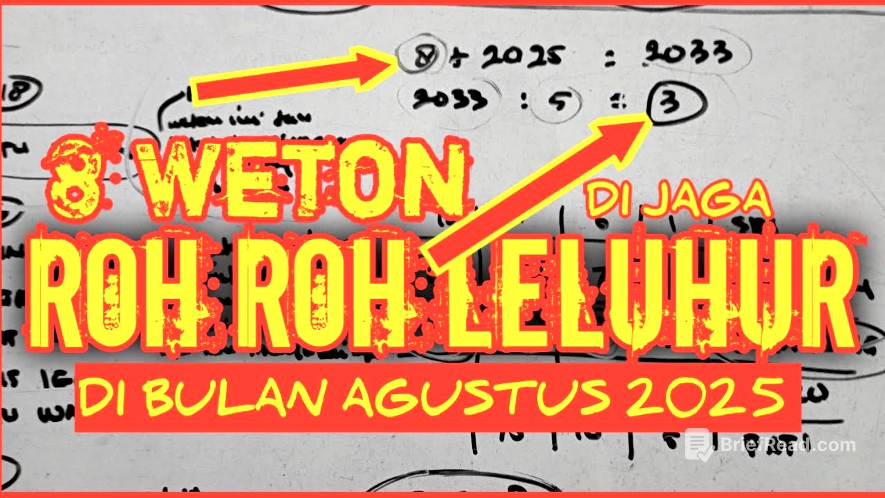 8 WETON AKAN DIHANTAM REZEKI BESAR DI AWAL BULAN AGUSTUS TAHUN 2025, RAMALAN PRIMBON JAWA