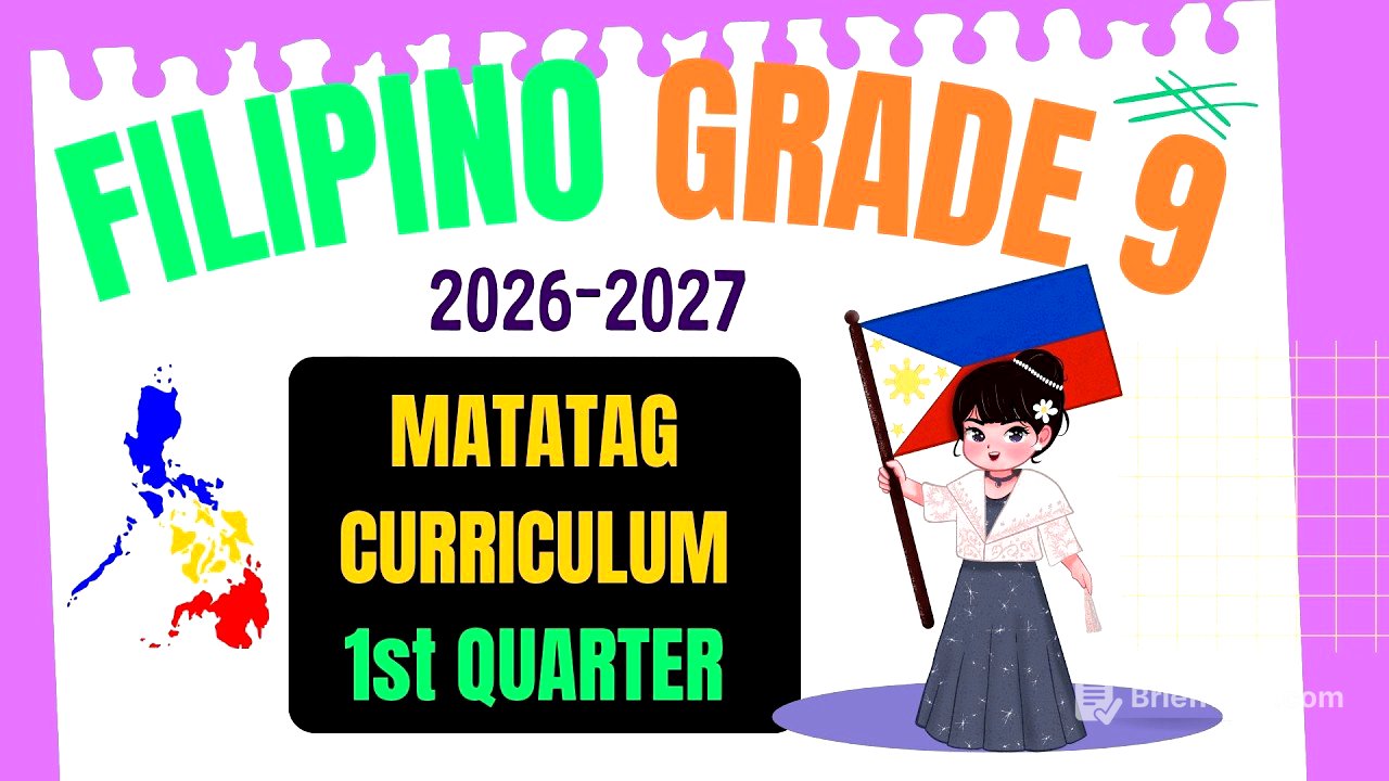 Grade 9 FILIPINO   MATATAG Curriculum- Unang Markahan (1st Quarter) #deped #education #depedmatatag