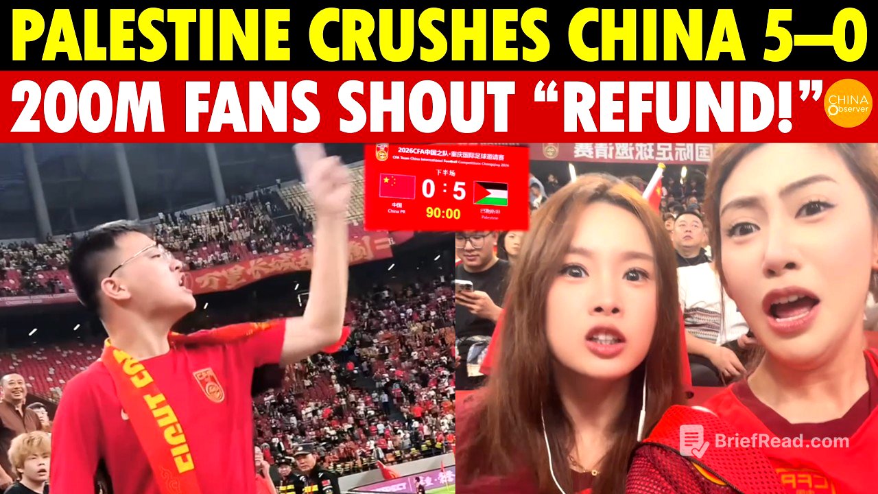 China Humiliated! 0–5 Loss to Palestine, First in 60 Years—Only the Clock Stopped More Goals