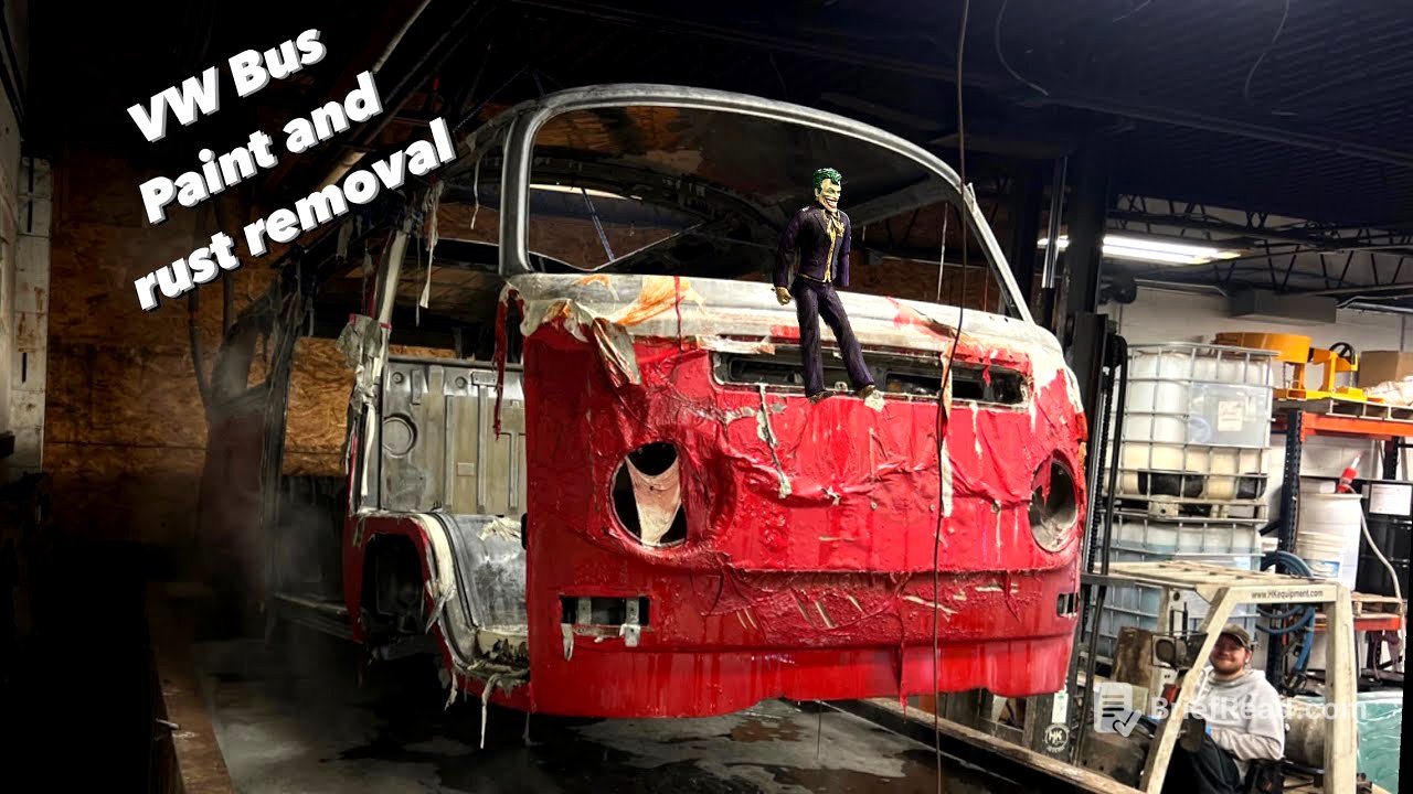 Chemical dipping a 1969 Volkswagen Westfalia Bus
