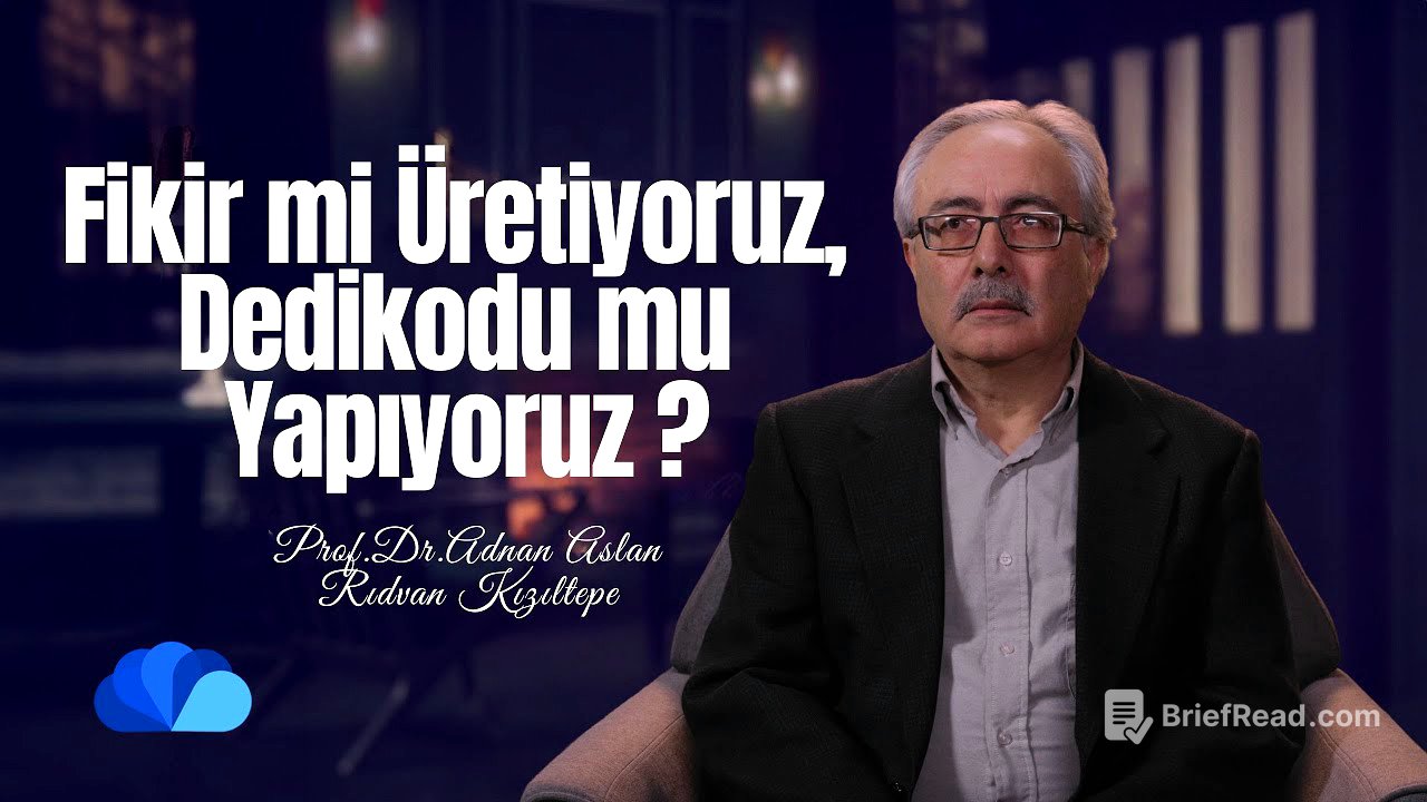 Fikir mi Üretiyoruz, Dedikodu mu Yapıyoruz? I Ufuk Ötesi I Rıdvan Kızıltepe - Prof.Dr. Adnan Aslan