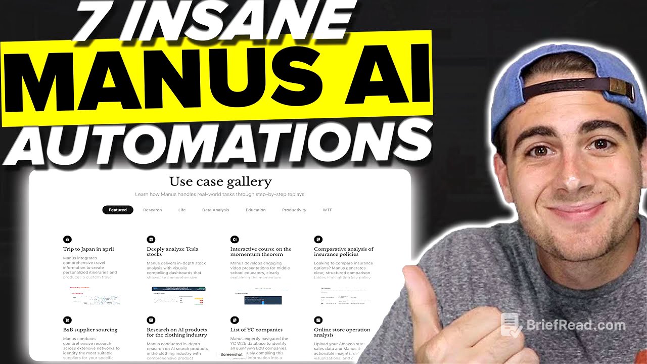 7 MIND BLOWING Use Cases For Manus AI (How To Use Manus AI For Beginners)
