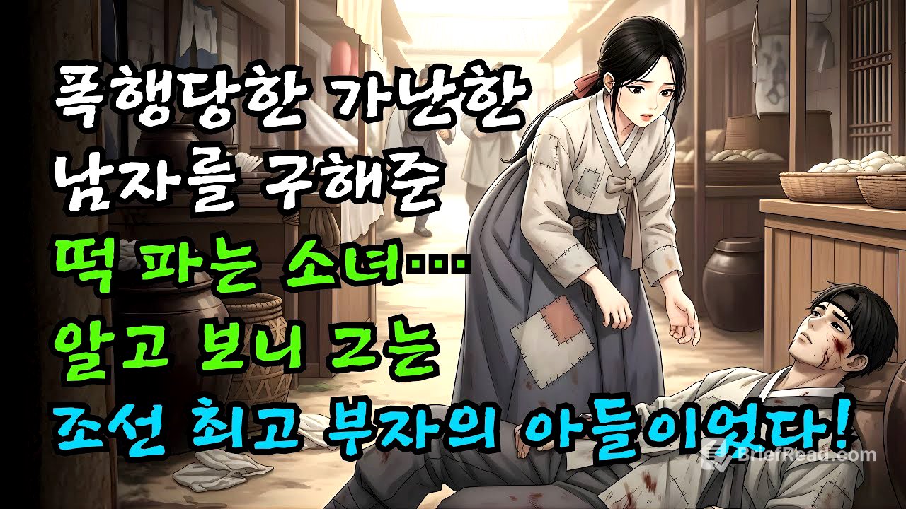 폭행당한 가난한 남자를 구한 떡 파는 소녀… 알고 보니 그는 조선 최고 부자의 아들이었다!