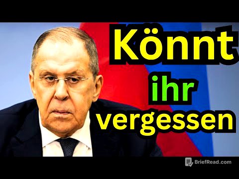 Lawrow antwortet Selenski und dem Westen auf ihre "Waffenstillstands-Angebote" an Russland