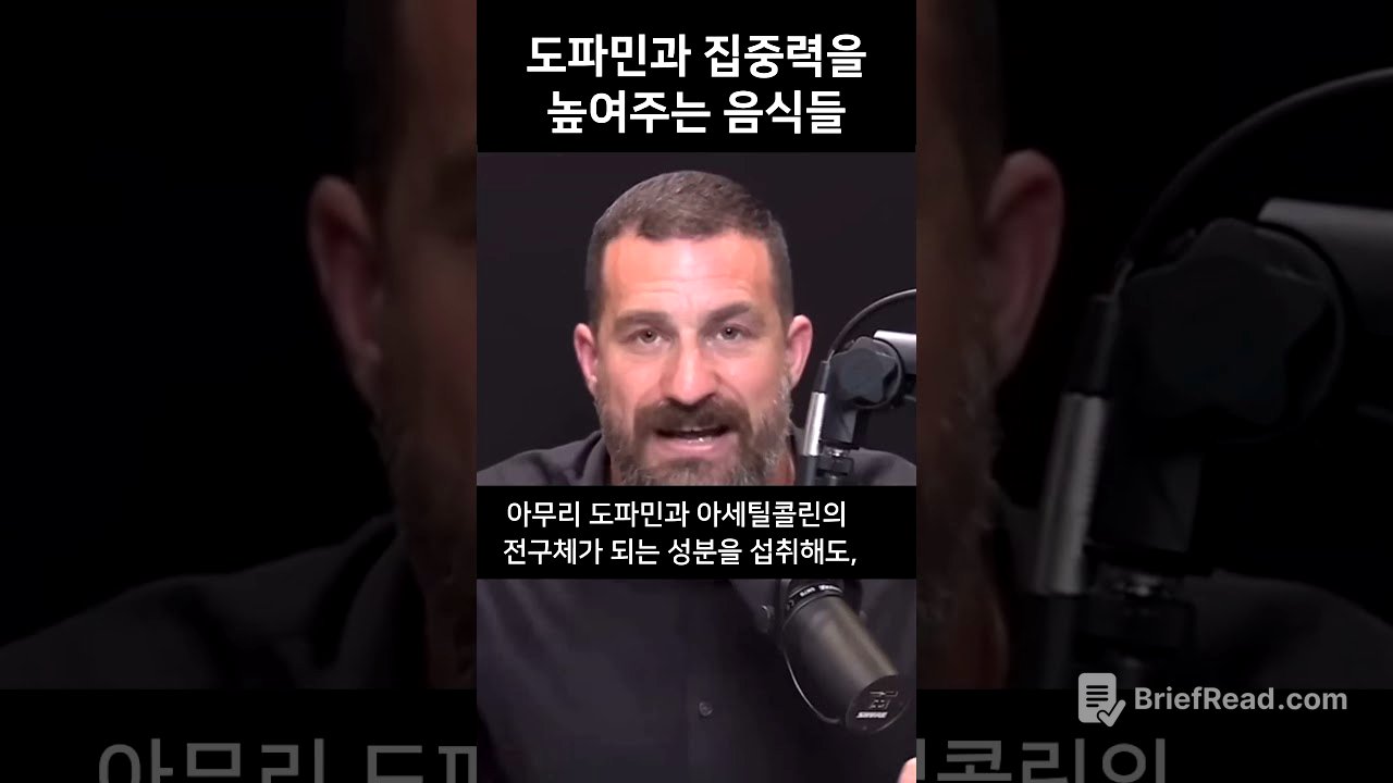 도파민과 집중력을 높여주는 음식들? 👀 | 스탠포드 교수 앤드류 휴버맨 (앤드류 후버만) #앤드류휴버맨