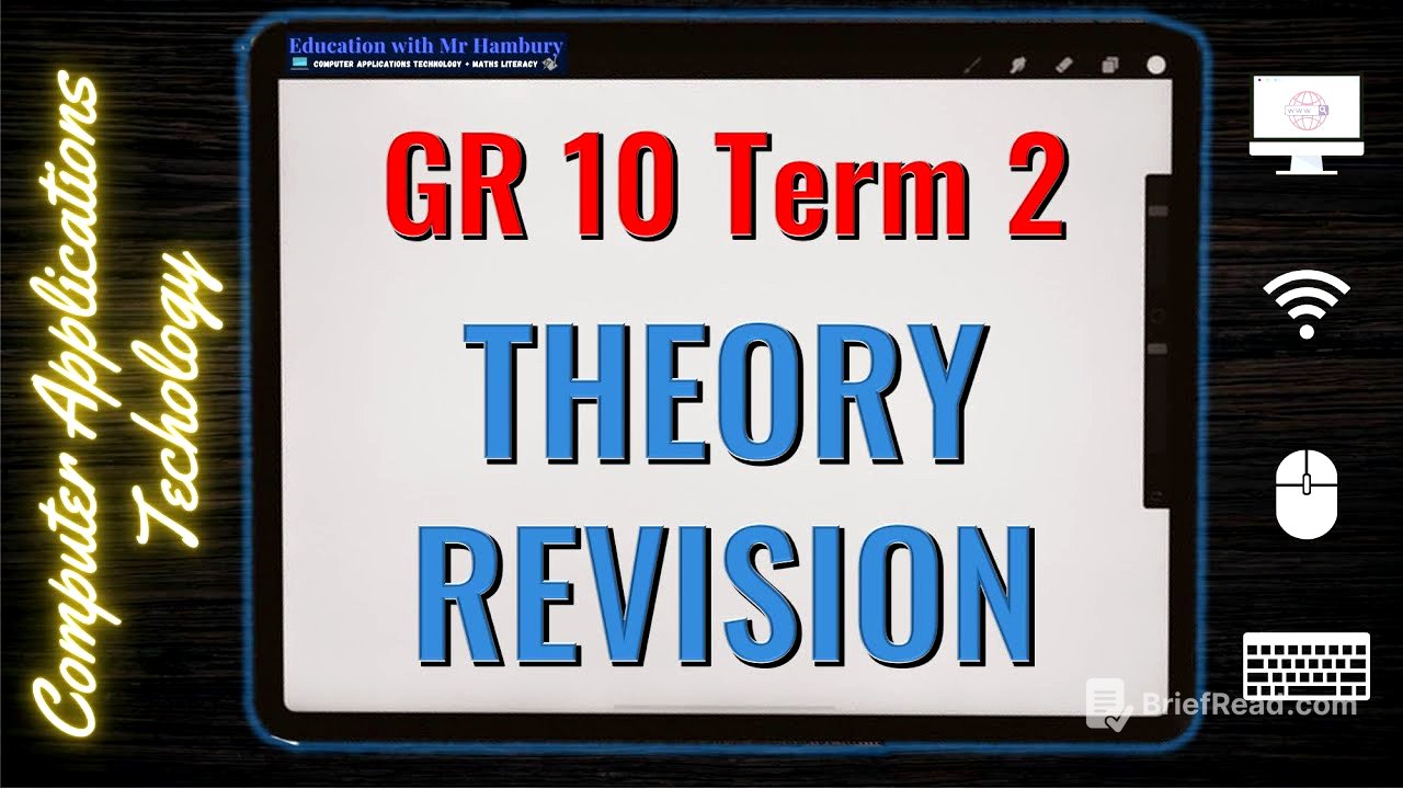Theory Revision - CAT Term 2 - Grade 10