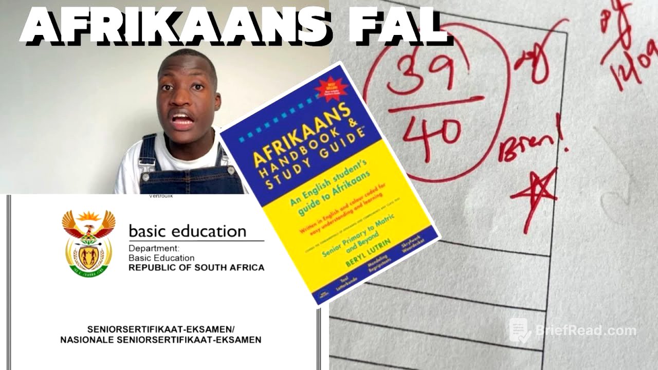 HOW TO GET A DISTINCTION IN AFRIKAANS FAL EASILY ( tips + motivation)