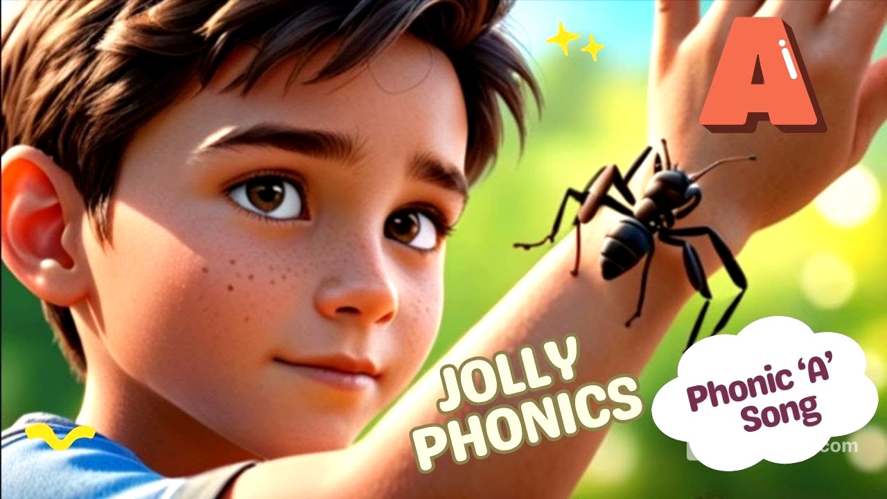 Jolly Phonics A Song | Learn sound of letter 'a' #jollyphonics #PhonicsFun #phonics  #letterA