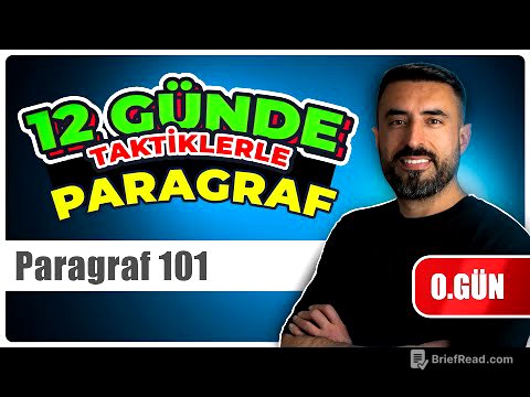 Sıfırdan Paragrafa Giriş 🚀 PARAGRAF 101 / 2026 Paragraf Kampı (0. Gün) - Tüm Sınavlar İçin