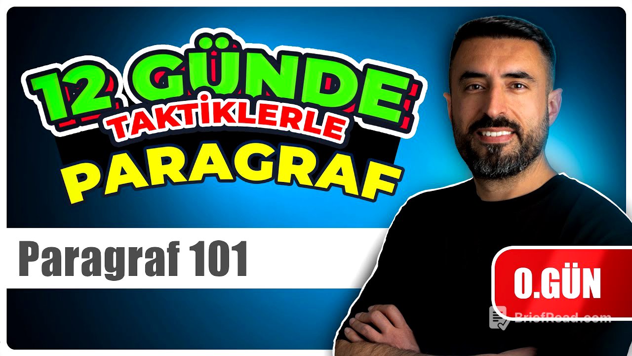 Sıfırdan Paragrafa Giriş 🚀 PARAGRAF 101 / 2026 Paragraf Kampı (0. Gün) - Tüm Sınavlar İçin