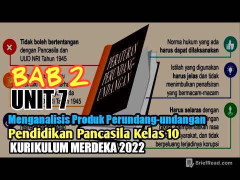 BAB 2 Kelas 10 || Unit 7 Menganalisis Produk Perundang-undangan || Pendidikan Pancasila || 2022-2023