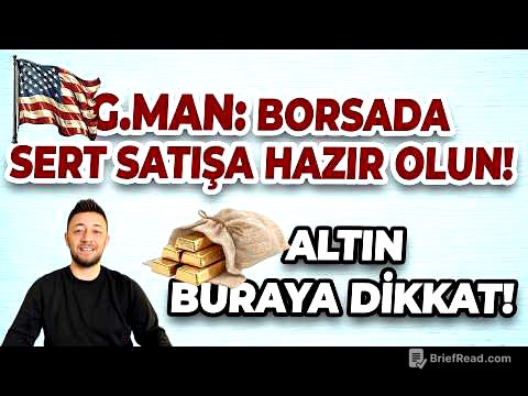G.MAN: BORSADA SERT SATIŞA HAZIR OLUN! ALTIN BURAYA DİKKAT!