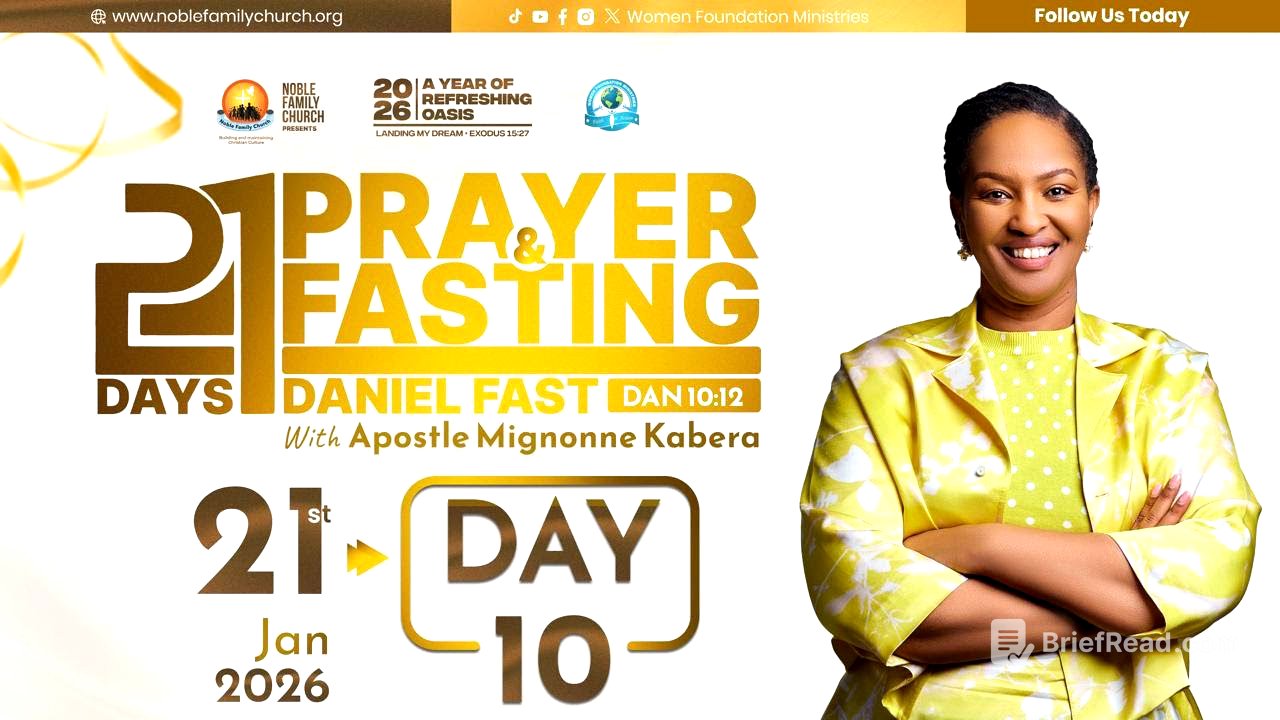 21 Days of Prayer and Fasting 2026 (Day 10) "Daniel Fast. Dan. 10:12" - With Apostle Mignonne Kabera