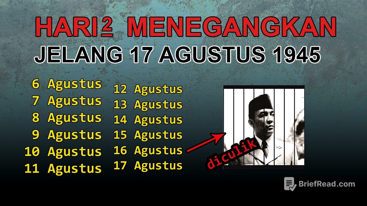 11 Hari PENTING! Menjelang Proklamasi Kemerdekaan Indonesia, 6 Agustus 1945 - 17 Agustus 1945