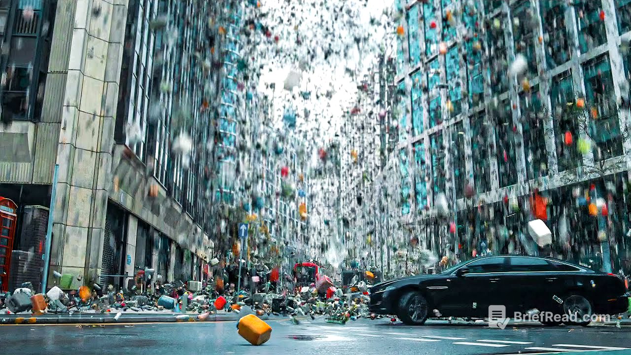 Suddenly it Starts Raining TRASH from the Sky, Burying the Entire City in Seconds