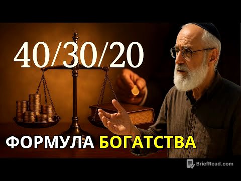 Об этом никому не рассказывали — 40/30/20, настоящая формула богатой жизни | Еврейская мудрость